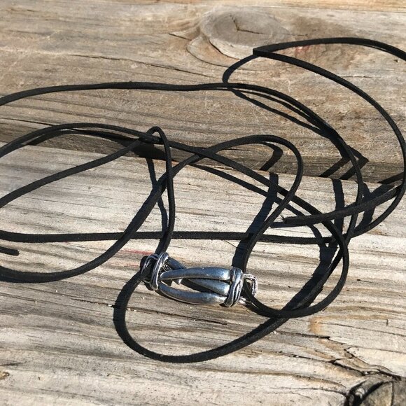 Tie Wrap Love Knot Silver Bracelet Cuff Yoga Boho Biker - Picture 7 of 8